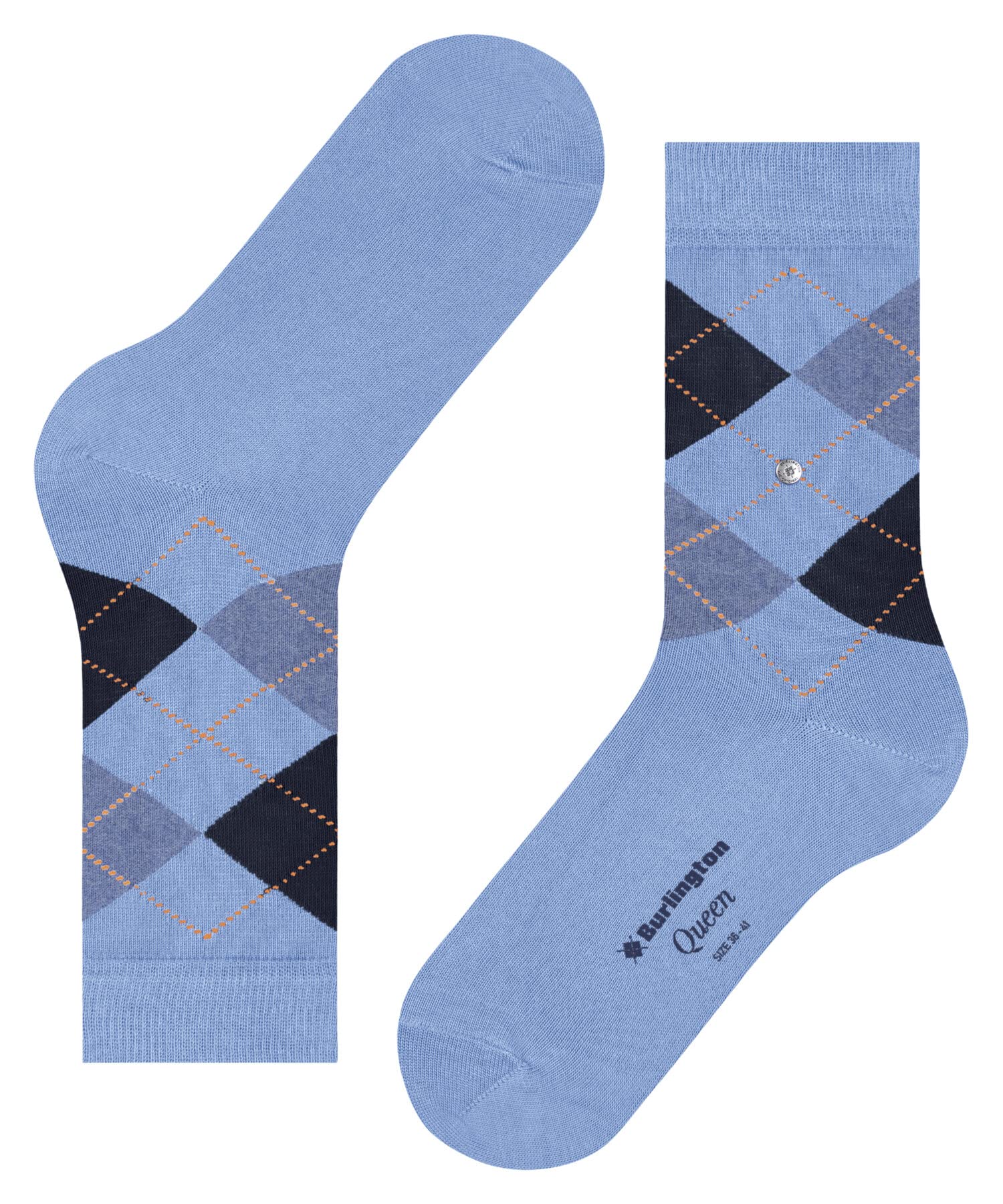 burlington-queen-chaussettes-femme-coton-bleu-light-blue-1-paire-41-45 image 6