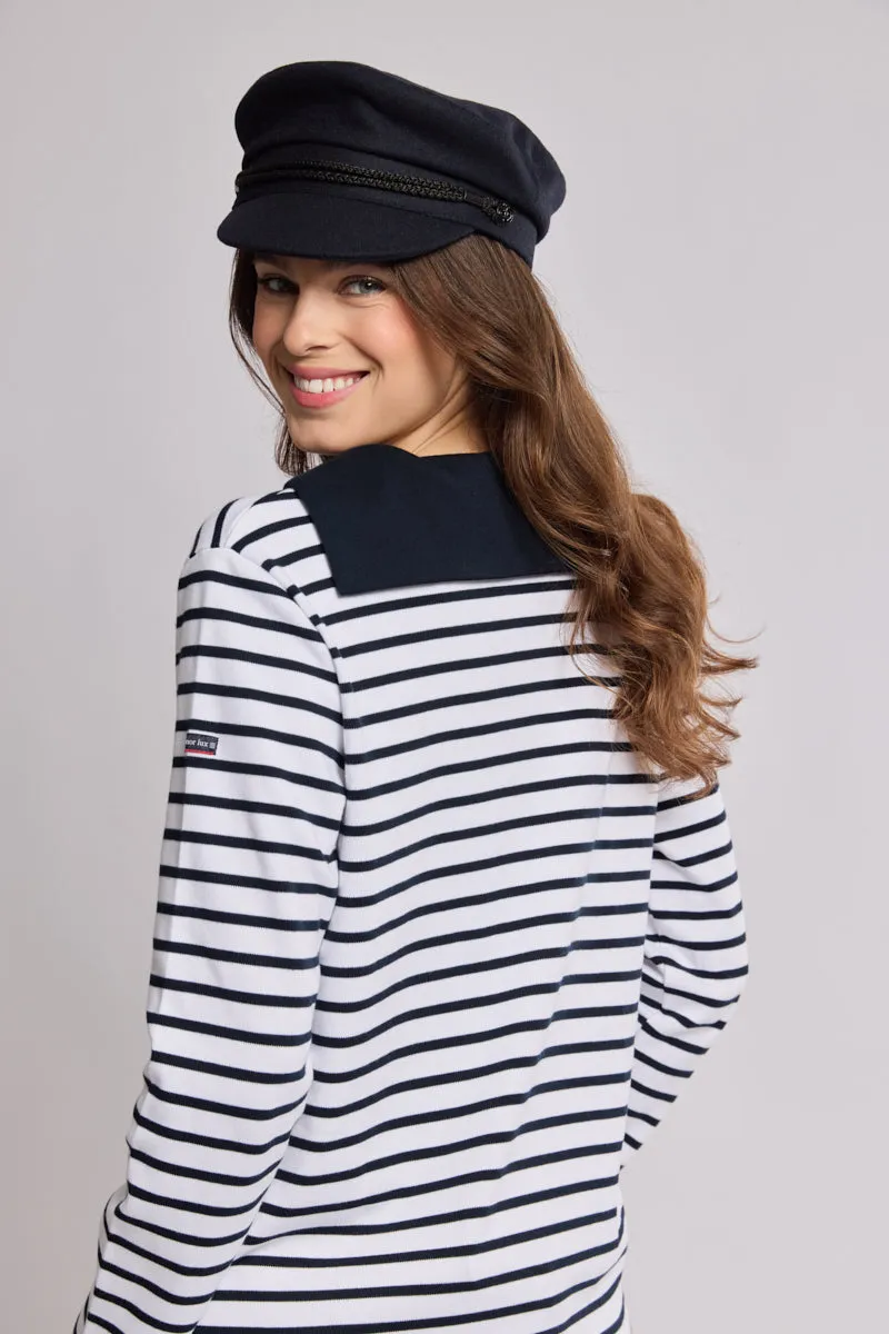 armor-lux-marini-re-femme-col-vareuse-coton-pais-260g image 1