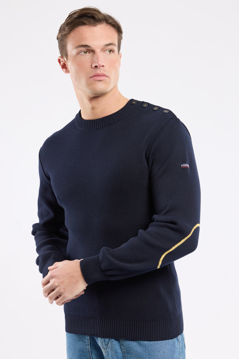 armor-lux-pull-marin-homme-coton-coudi-res-contrast-es image 5