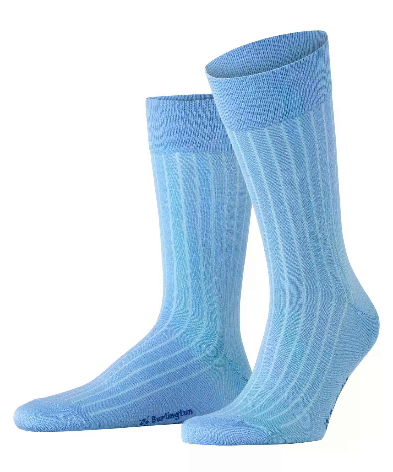 burlington-duke-street-chaussettes-homme-coton-unies-bleu-cornflower-blue-6554-4 image 1