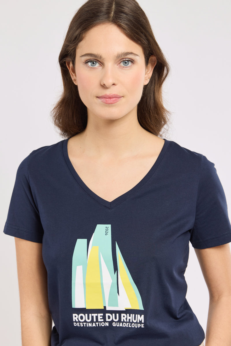 armor-lux-t-shirt-femme-route-du-rhum-destination-guadeloupe-coton image 1