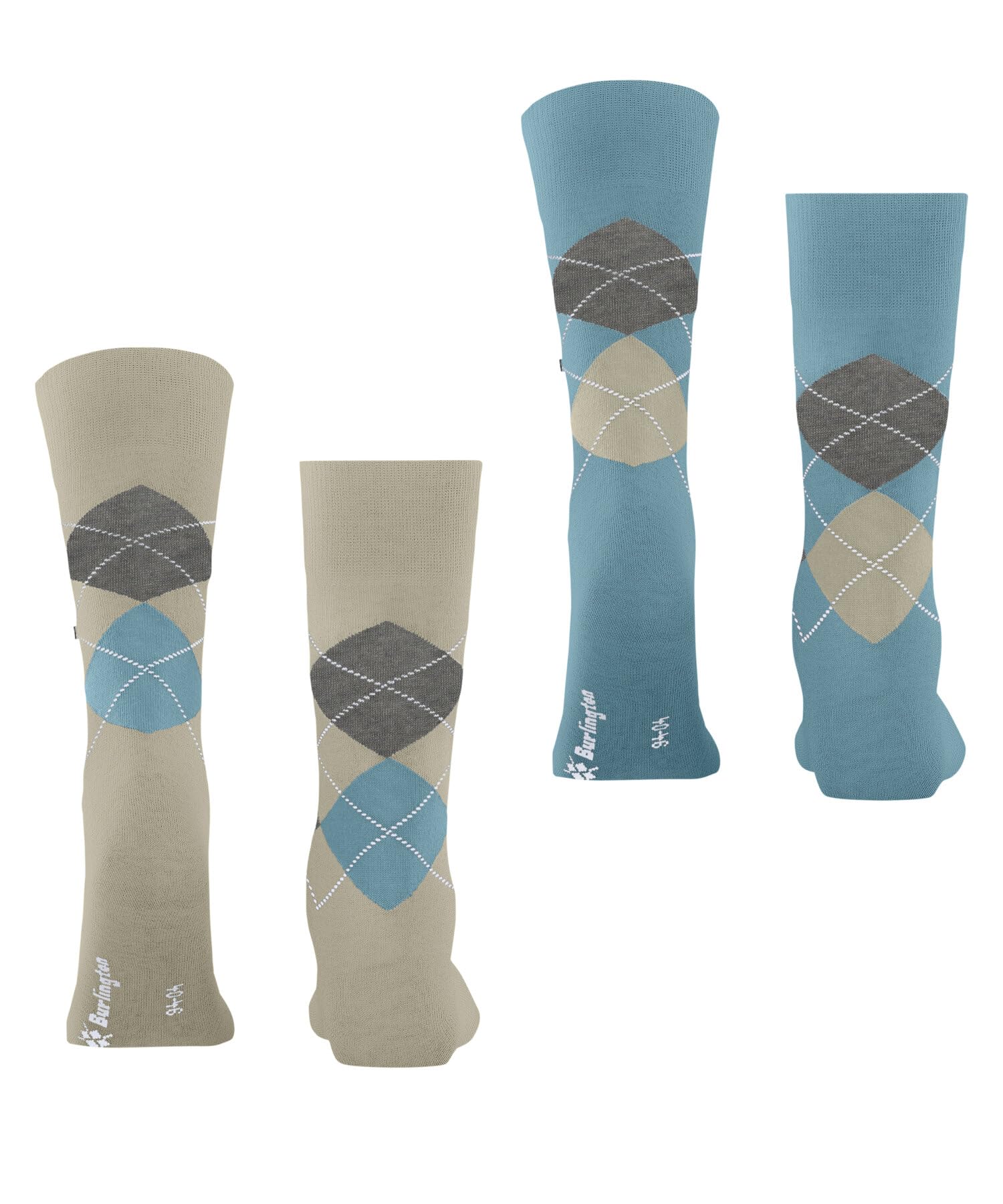 burlington-everyday-argyle-chaussettes-homme-coton-lot-de-2-beige image 2