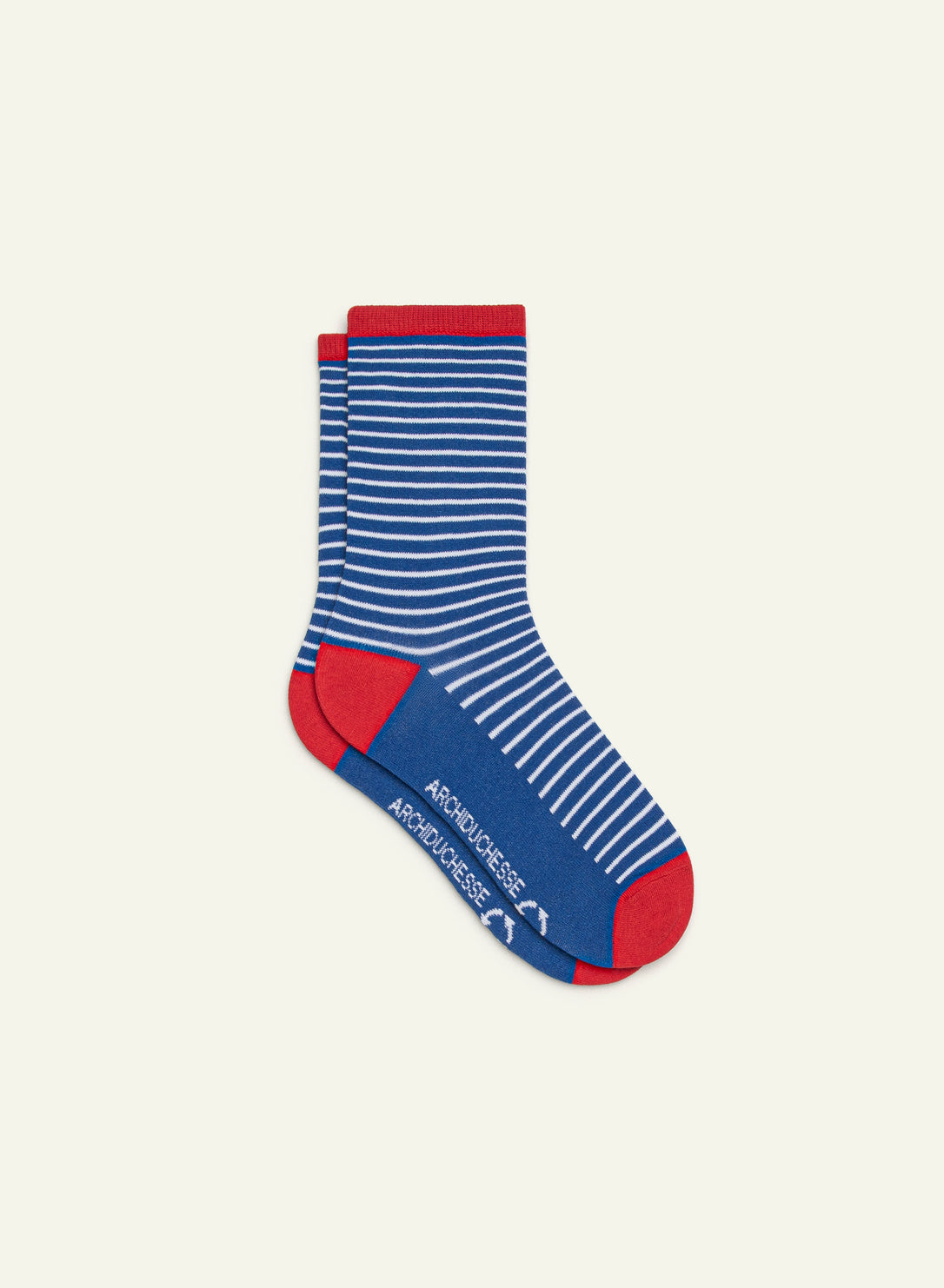 archiduchesse-tretat-chaussettes-enfant-ray-es-bleues-recycl-es image 2