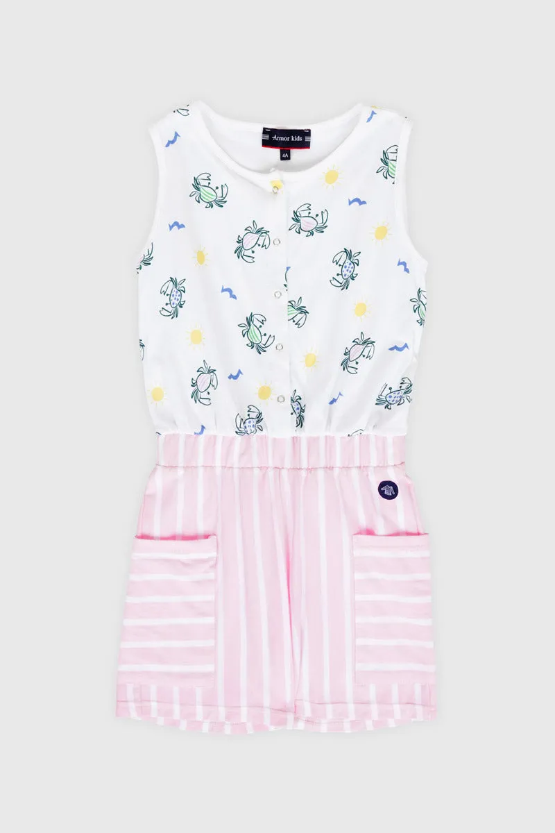 armor-lux-combi-short-kids-coton-crabes-ray image 1