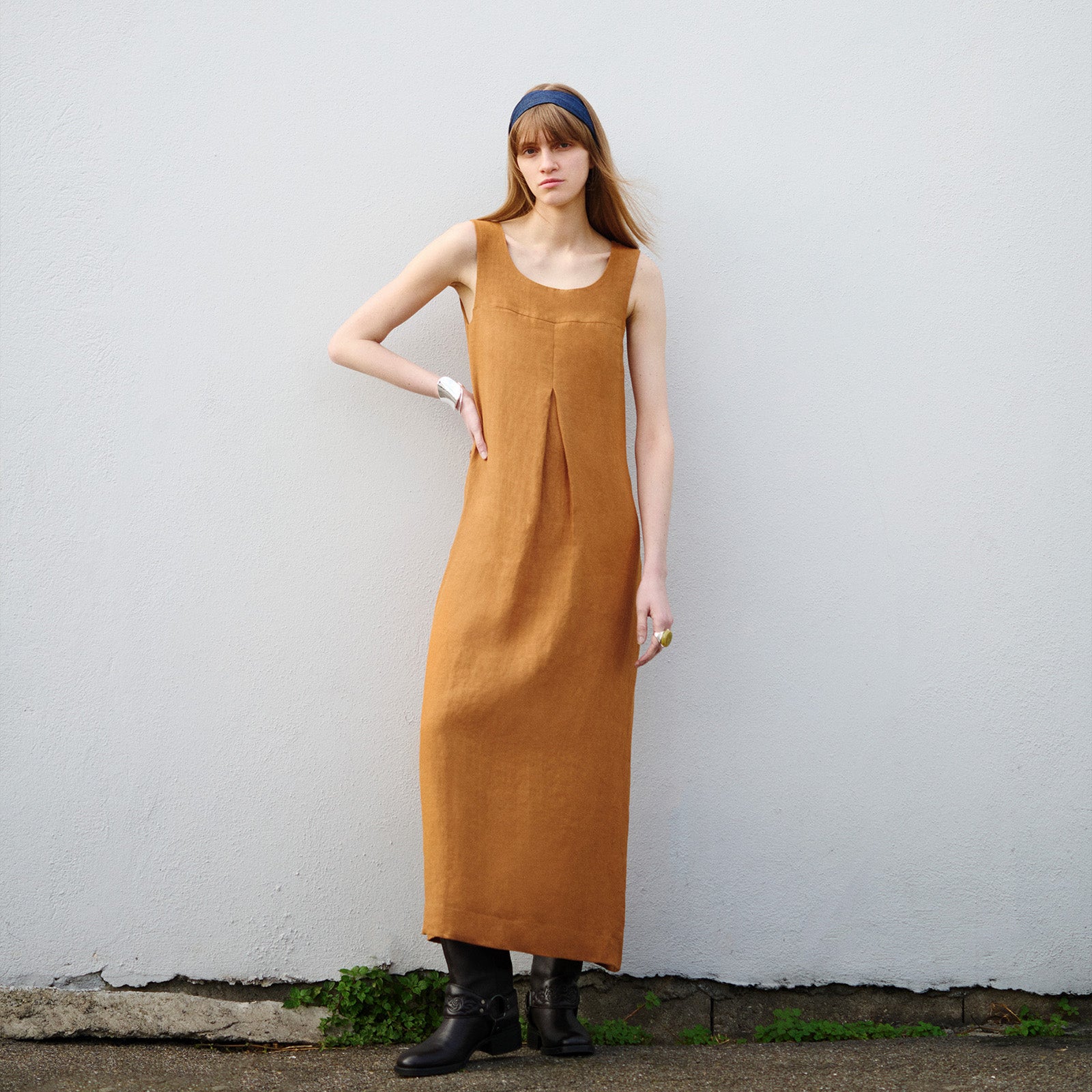 atelier-tuffery-suzanne-robe-longue-rouille-en-lin image 2
