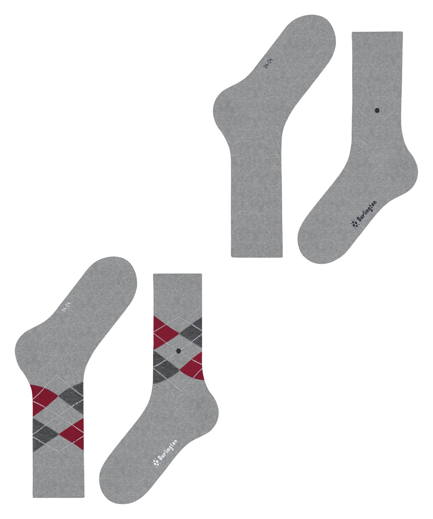 chaussettes-burlington-everyday-argyle-mix-lot-de-2-paires-coton-gris-light-heat image 7