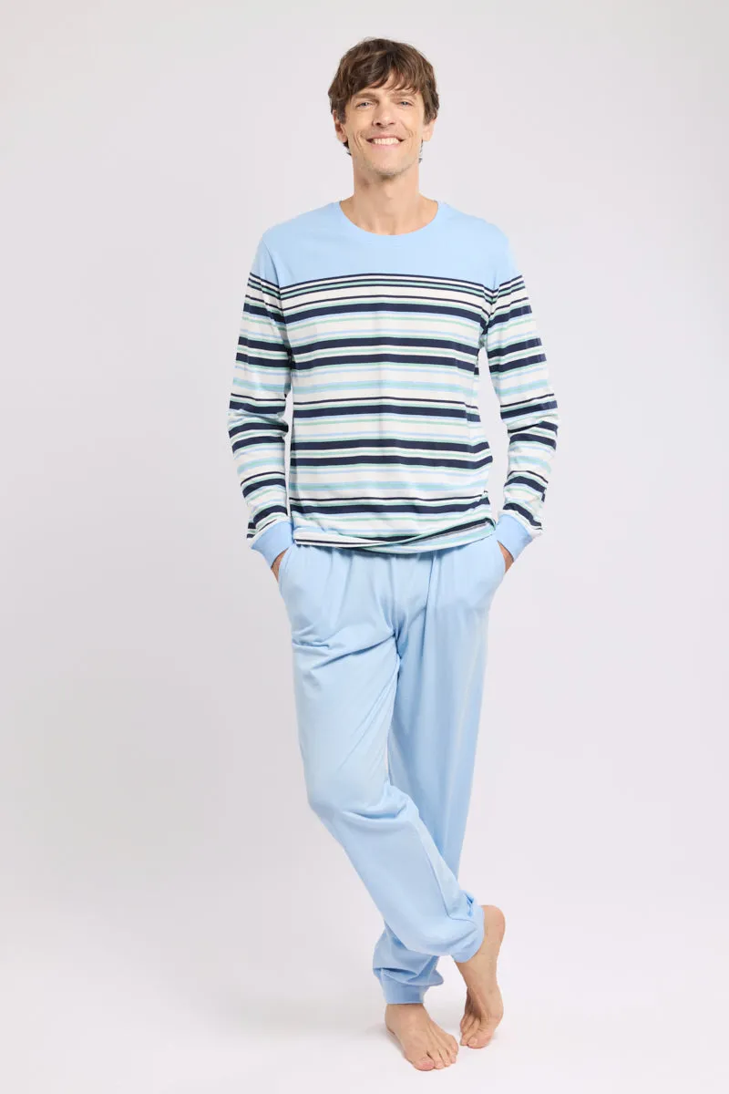 armor-lux-pyjama-jogging-ray-homme-coton-l-ger image 1