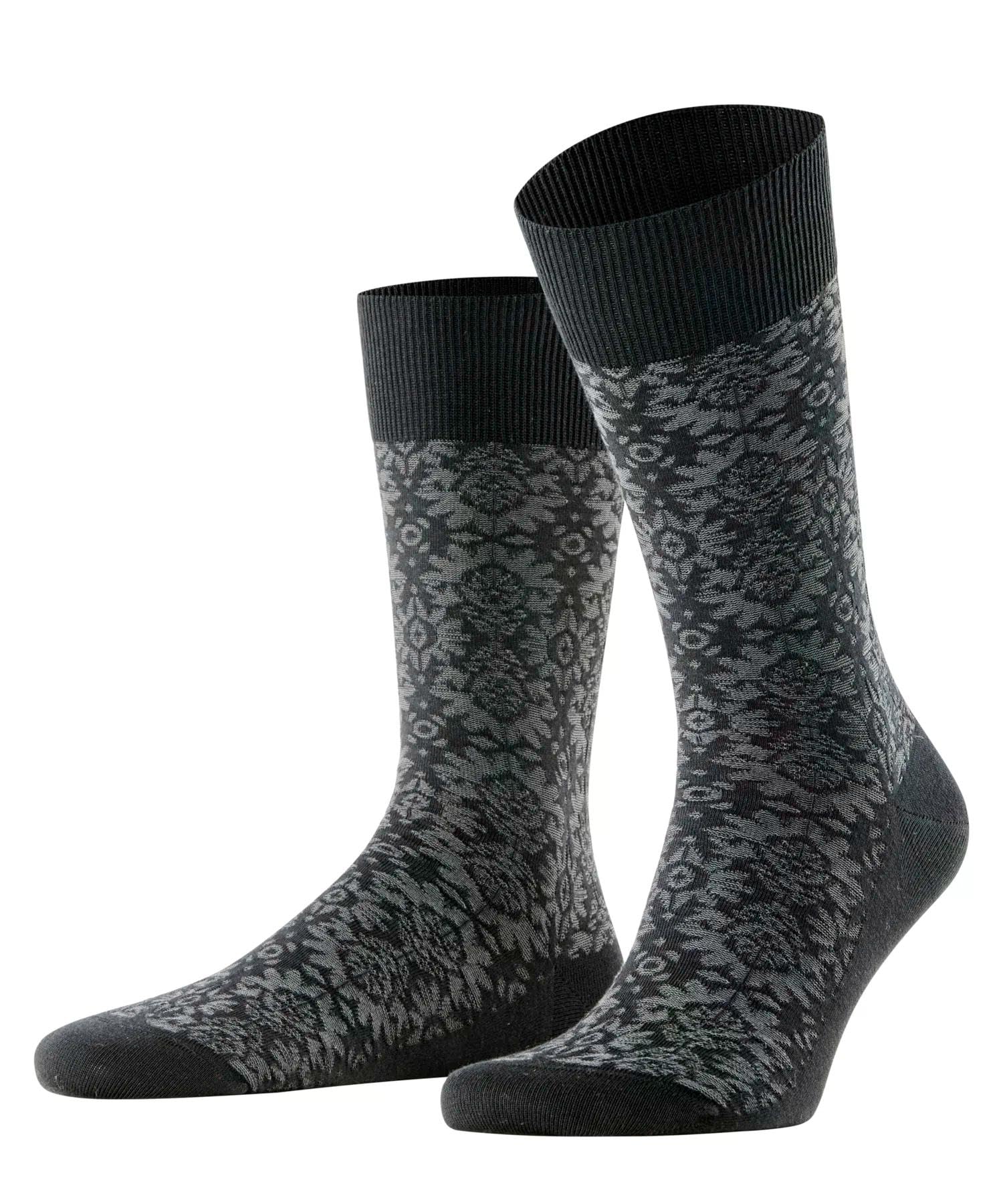 burlington-ornamental-chaussettes-homme-coton-respirant-motif-floral image 1