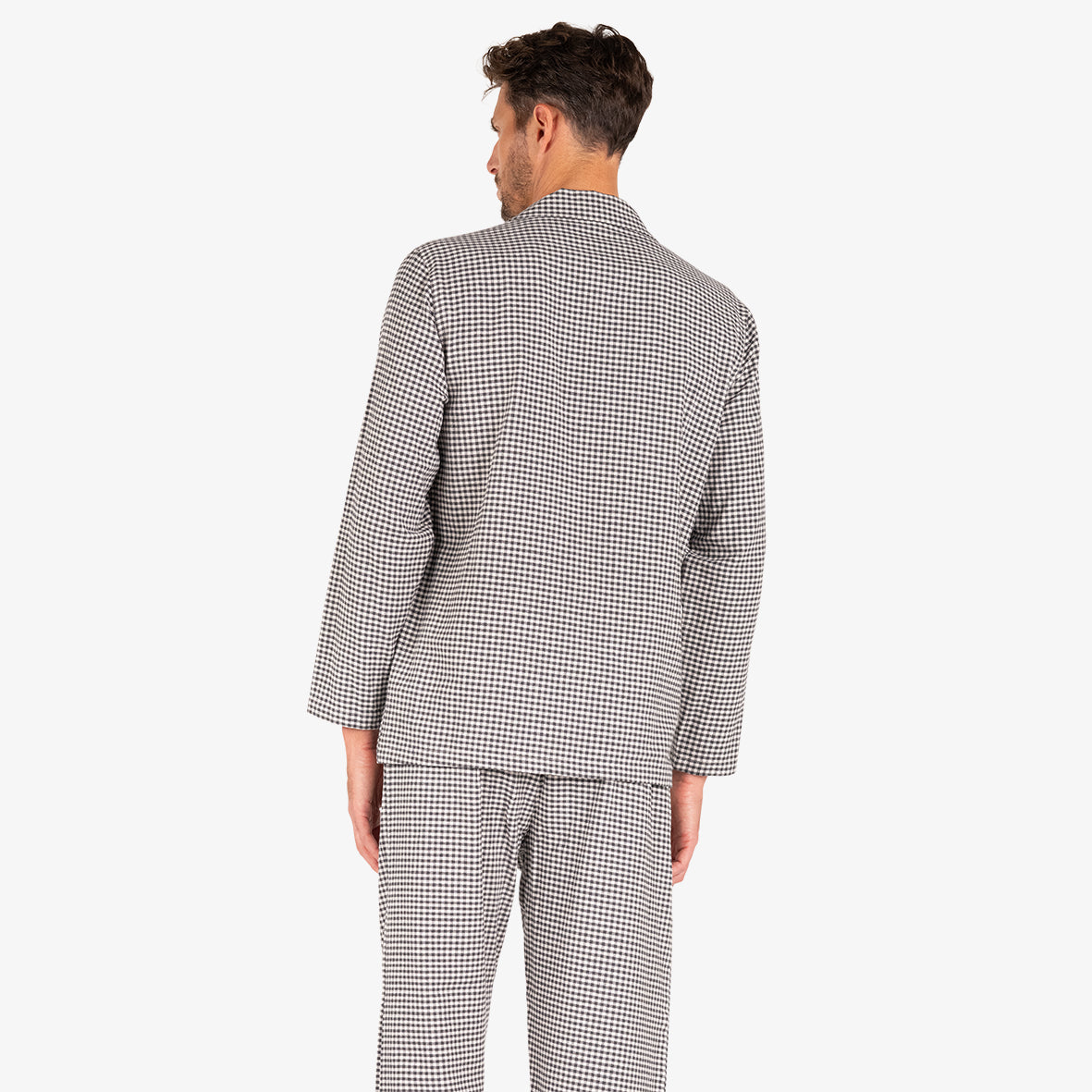 eminence-club-pyjama-long-ouvert-flanelle-100-coton-vichy image 5