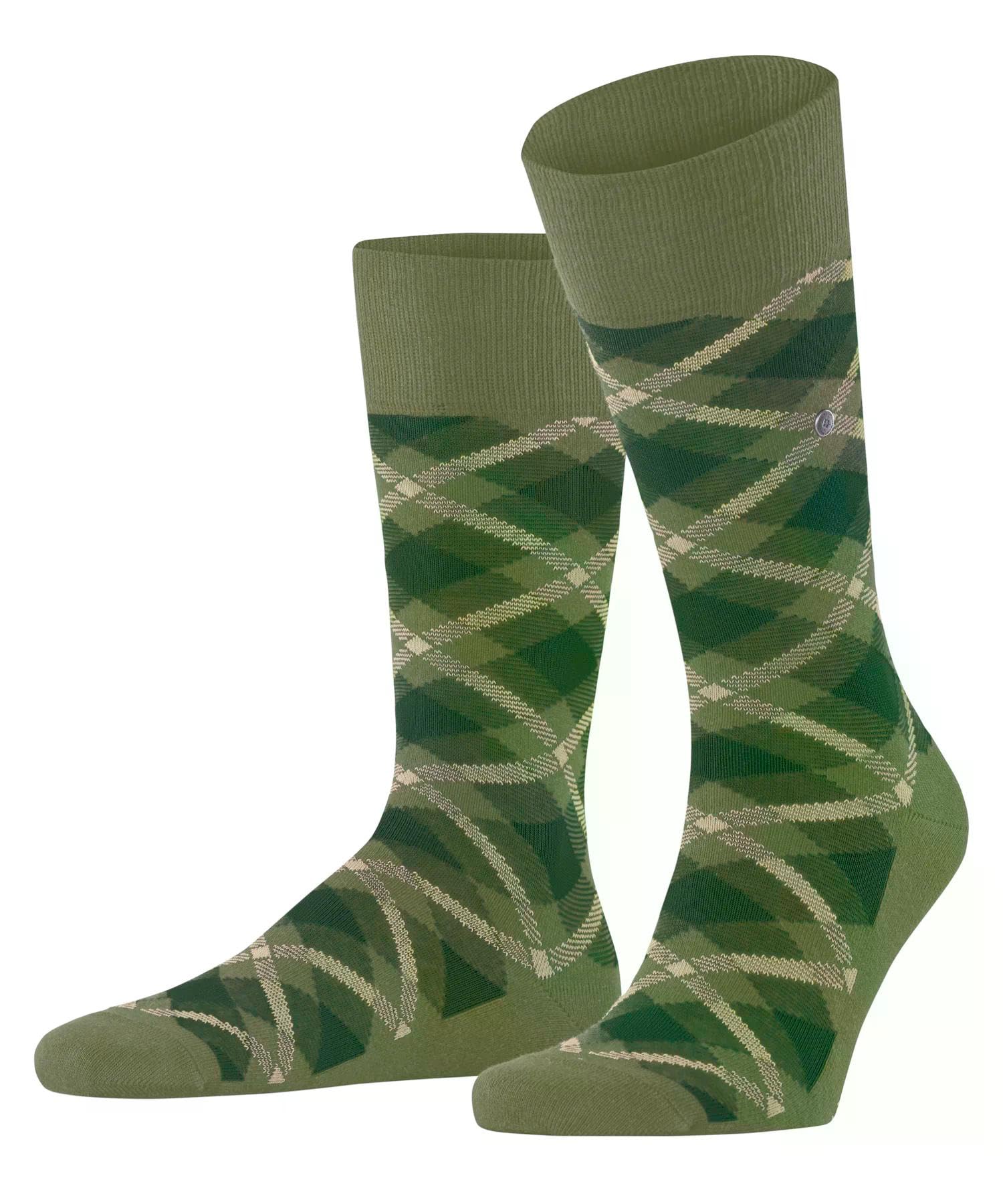 burlington-tartan-chaussettes-homme-coton-fantaisie-vert-lime-green-7473-40-46 image 1