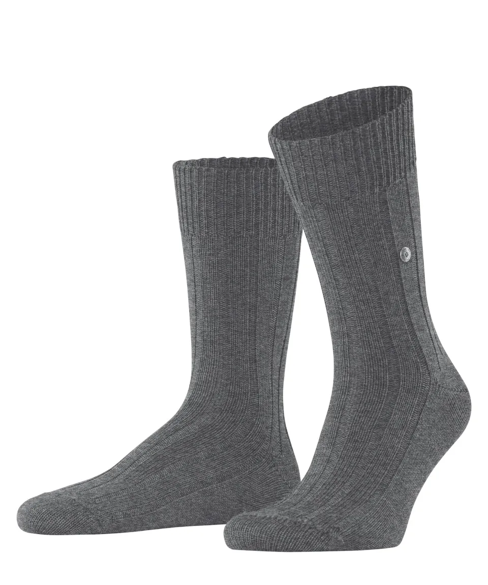 burlington-chaussettes-dover-homme-laine-unie-gris-fonc-40-46 image 1