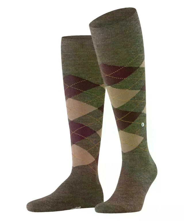 burlington-melange-edinburgh-chaussettes-homme-laine-vert-covert-grey-7410-40-46 image 1