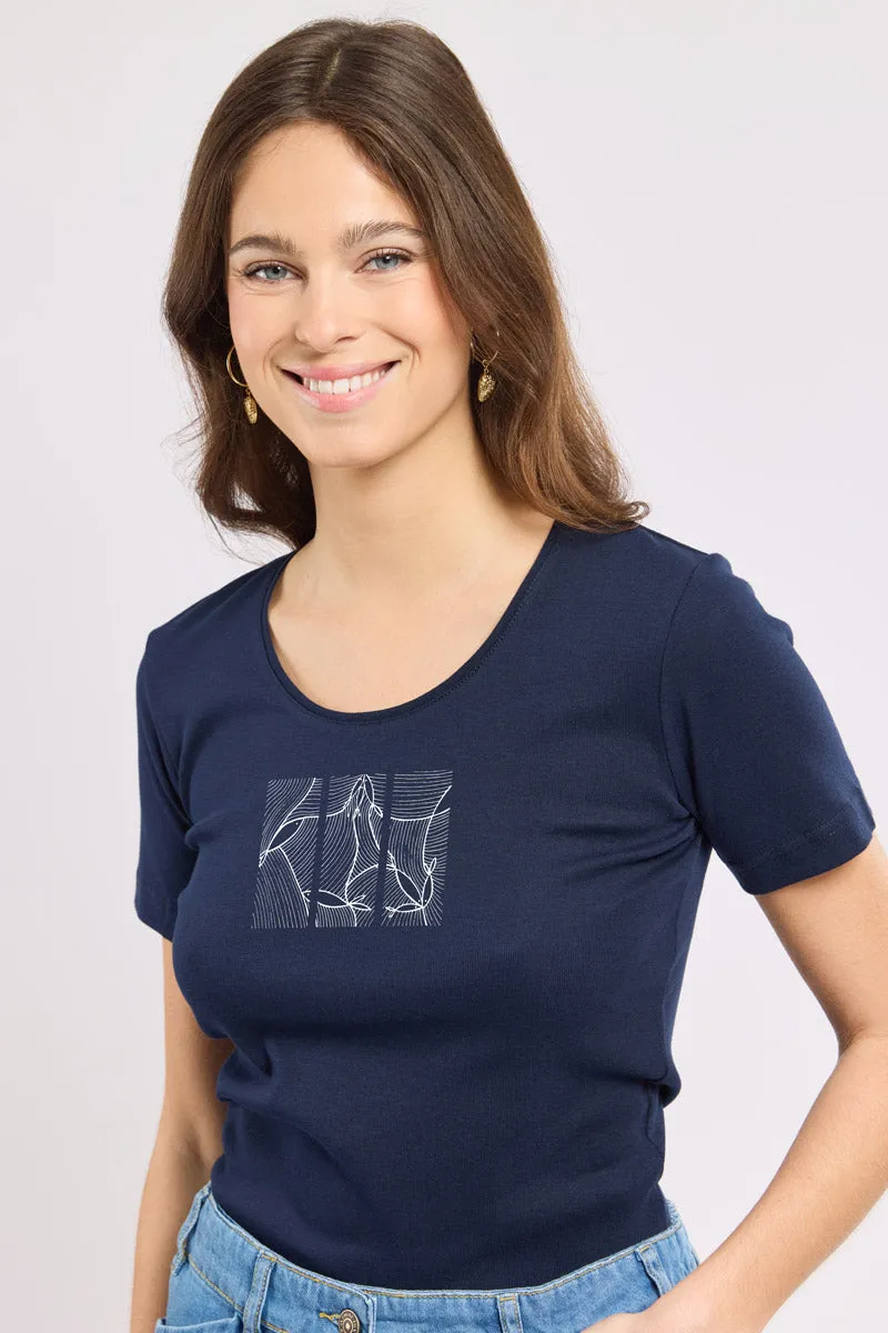 armor-lux-t-shirt-s-rigraphi-femme-coton-l-ger-h-ritage image 1