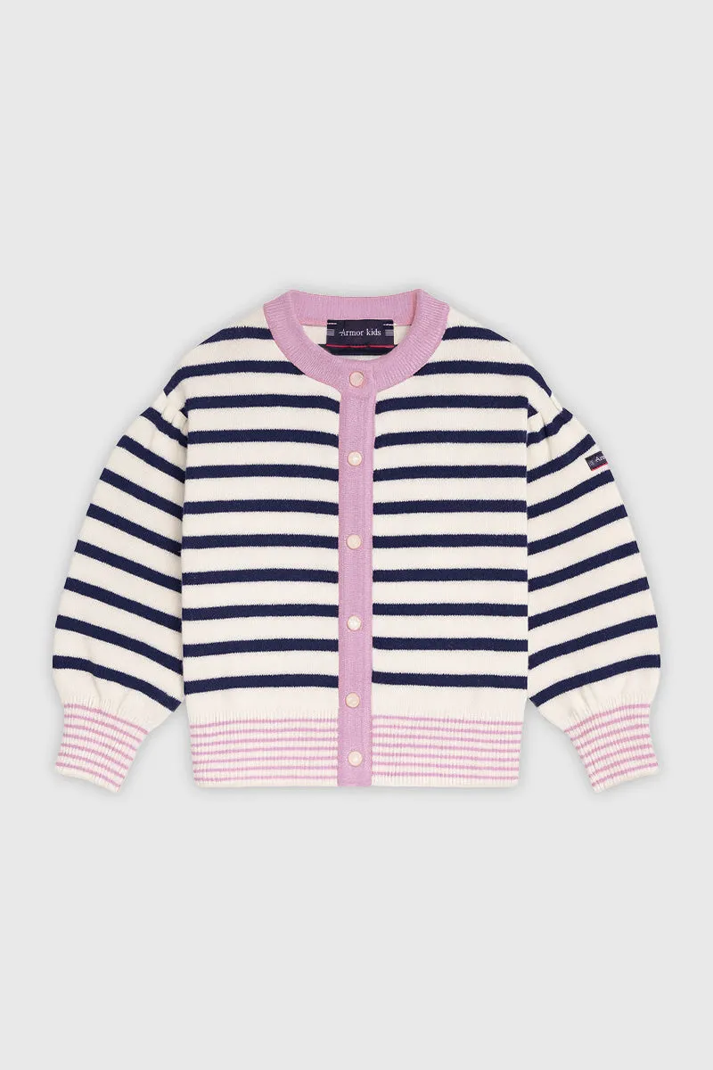 armor-lux-cardigan-ray-enfant-coton-et-laine-boutonn image 1