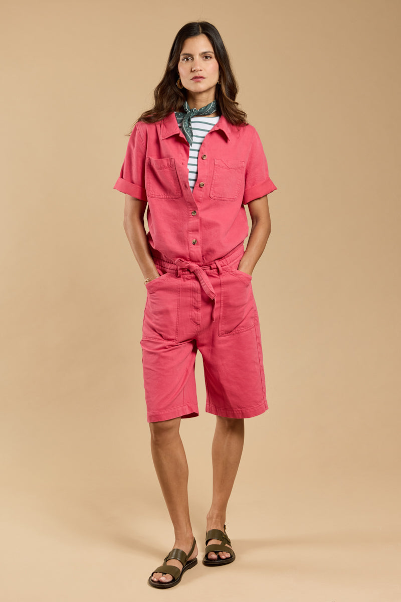 armor-lux-combishort-h-ritage-femme-coton-et-lyocell-col-chemise image 3