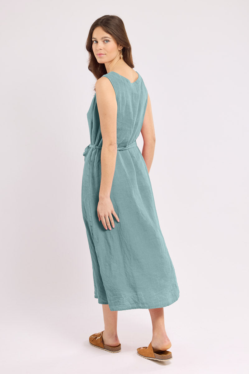 armor-lux-robe-longue-en-lin-sans-manches-femme image 5