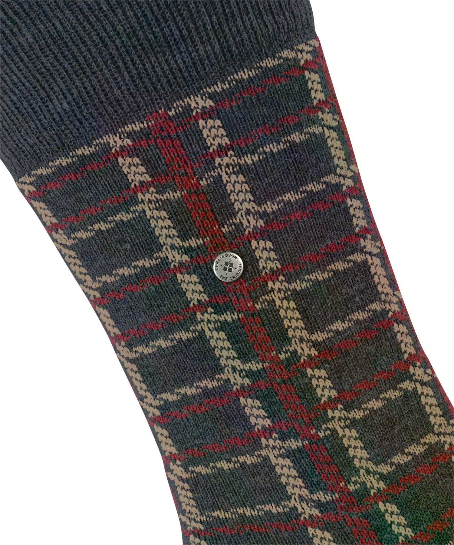 burlington-grid-chaussettes-homme-coton-cachemire-navy-melange-6127-40-46 image 3