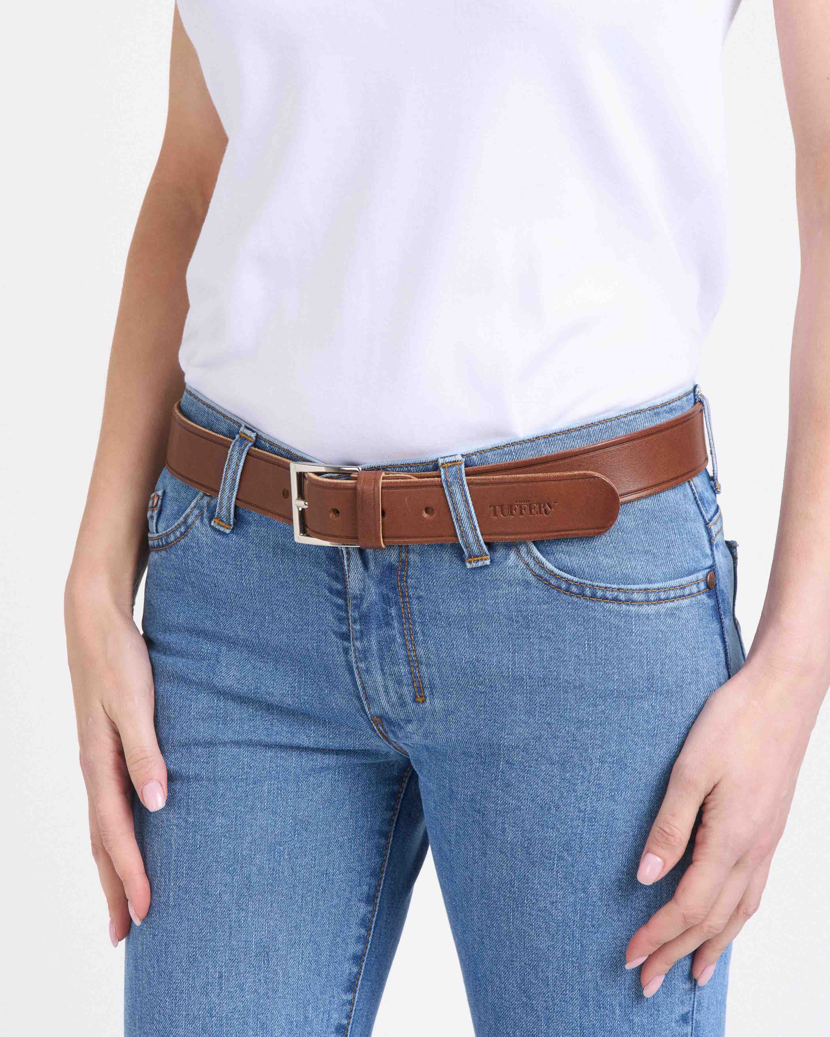 atelier-tuffery-ceinture-en-cuir-marron-fabriqu-e-main image 4