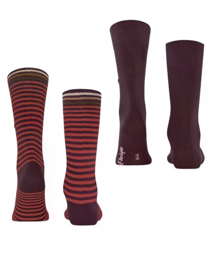 burlington-everyday-stripe-chaussettes-homme-coton-rouge-chianti-8370-40-46-lot- image 7