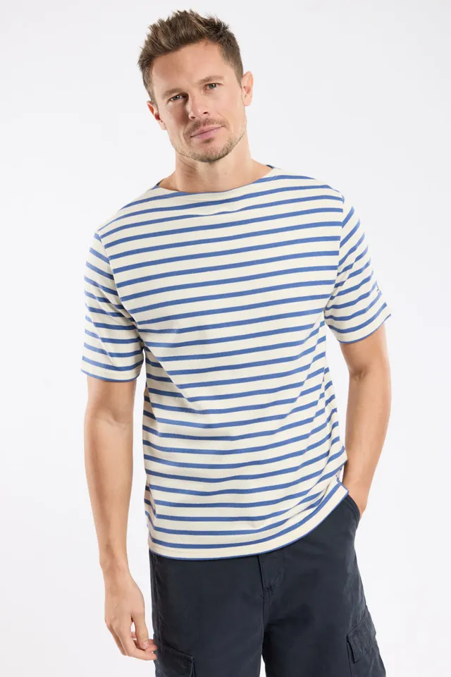 armor-lux-marini-re-homme-manches-courtes-coton-rustique-col-bateau image 1