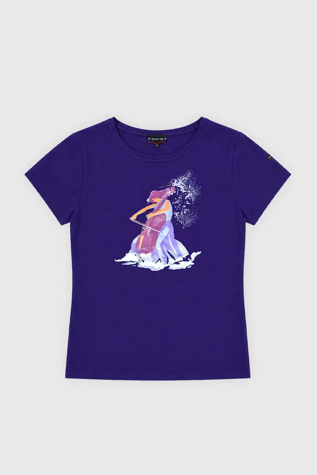 armor-lux-t-shirt-femme-un-violon-sur-le-sable-100-coton image 1