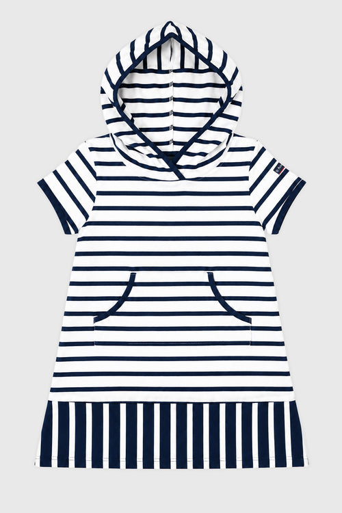 armor-lux-robe-ray-e-fille-coton-pais-capuche image 2