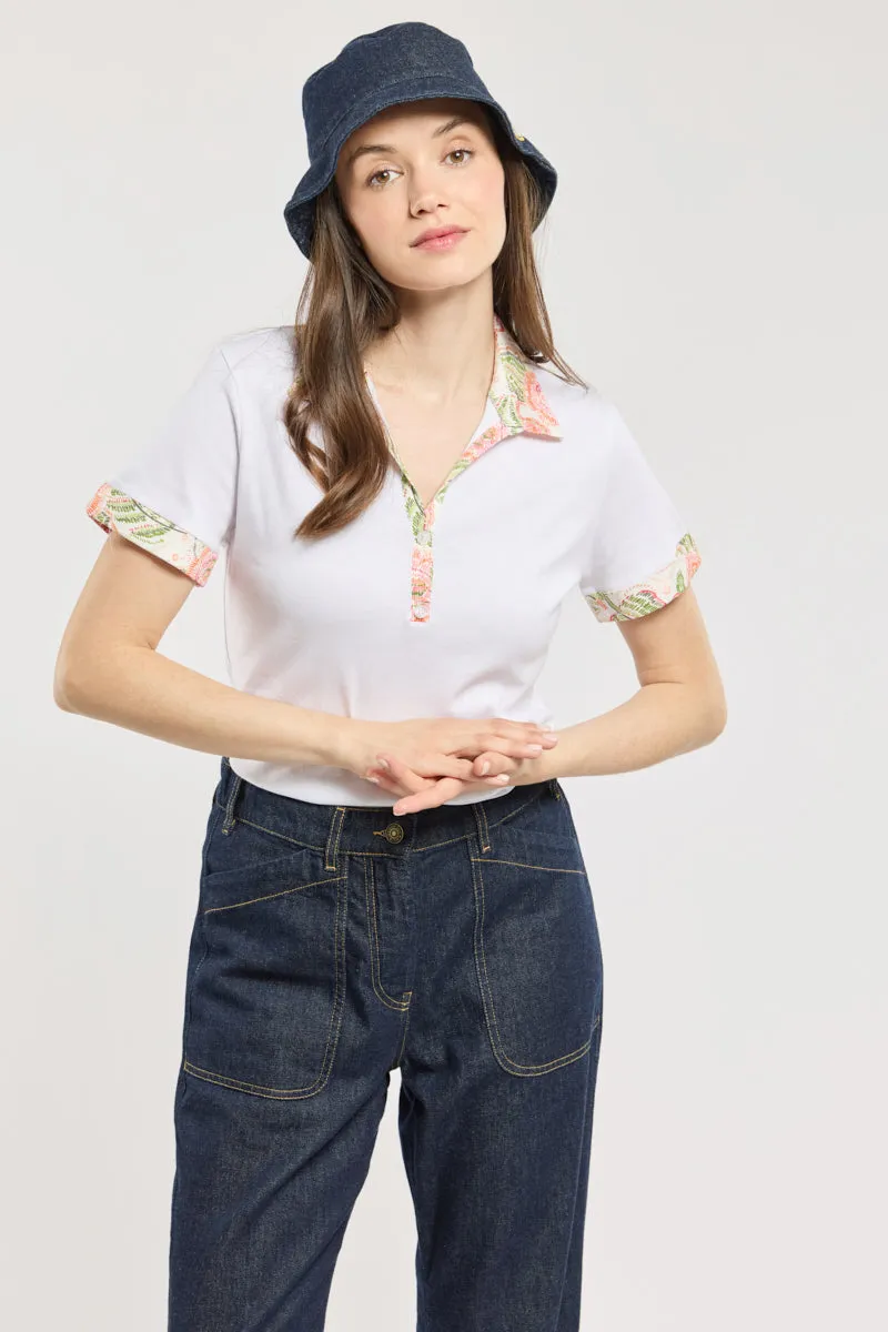 armor-lux-h-ritage-polo-femme-motifs-fleuris-coton image 1