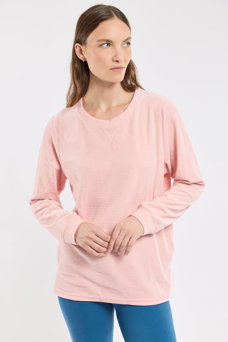 armor-lux-sweat-velours-femme-coupe-oversize-coton image 1