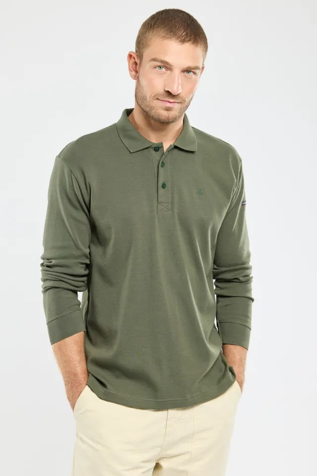 armor-lux-polo-ancre-homme-manches-longues-coton image 1