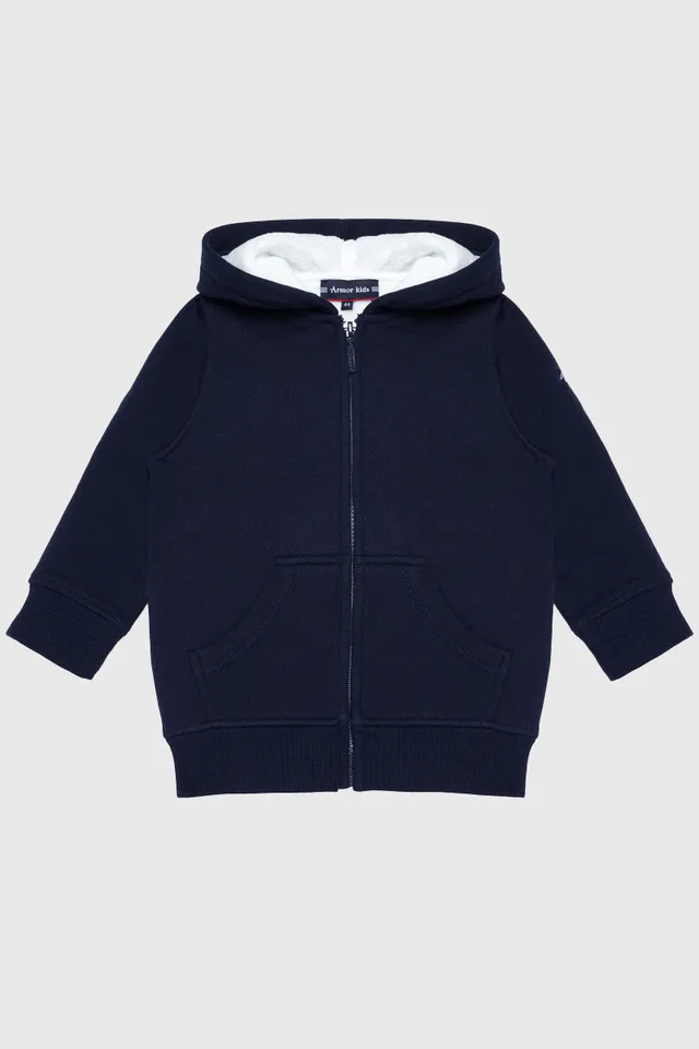 armor-lux-sweat-capuche-kids-coton-zipp-doublure-douce image 1