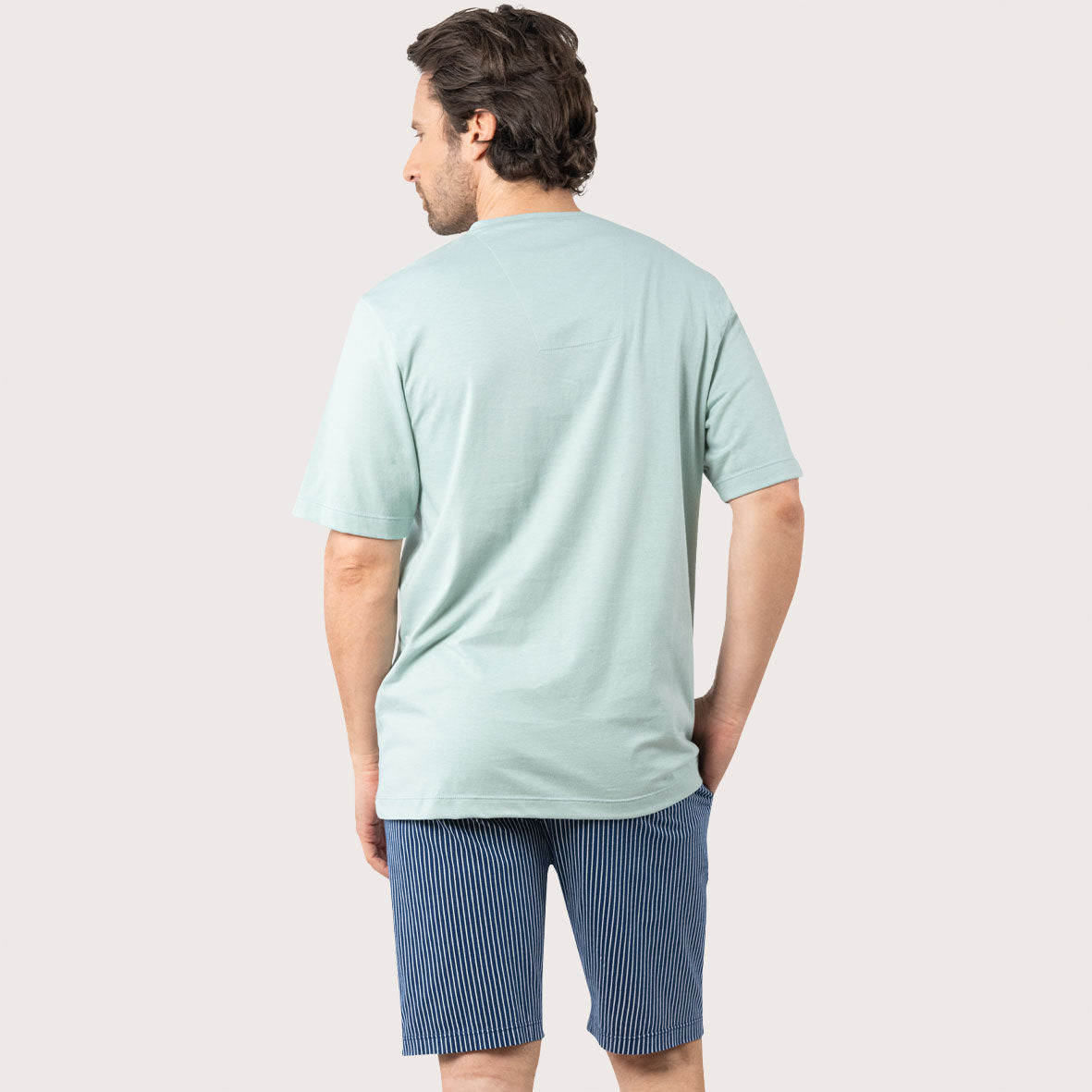 eminence-pyjama-court-homme-coton-bio-t-shirt-short-ray image 3