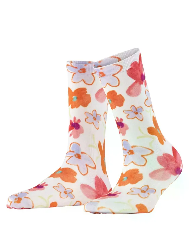 burlington-garden-bloom-chaussettes-femme-blanc-white-2009-36-41 image 1