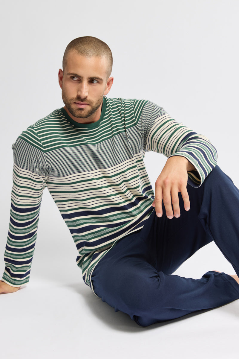 armor-lux-pyjama-droit-homme-coton-pais image 1