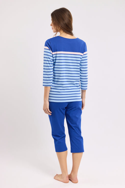 armor-lux-pyjama-capri-ray-femme-coton-l-ger image 5