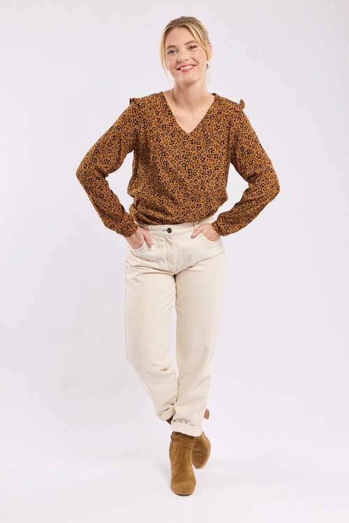 armor-lux-h-ritage-blouse-femme-imprim-e-col-v-manches-longues image 5