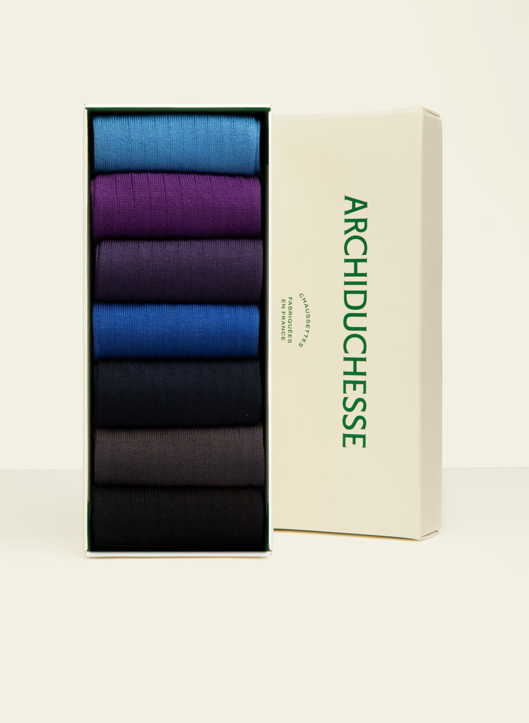 archiduchesse-semainier-ciel-bleu-de-luxe-7-chaussettes-fil-d-cosse image 1