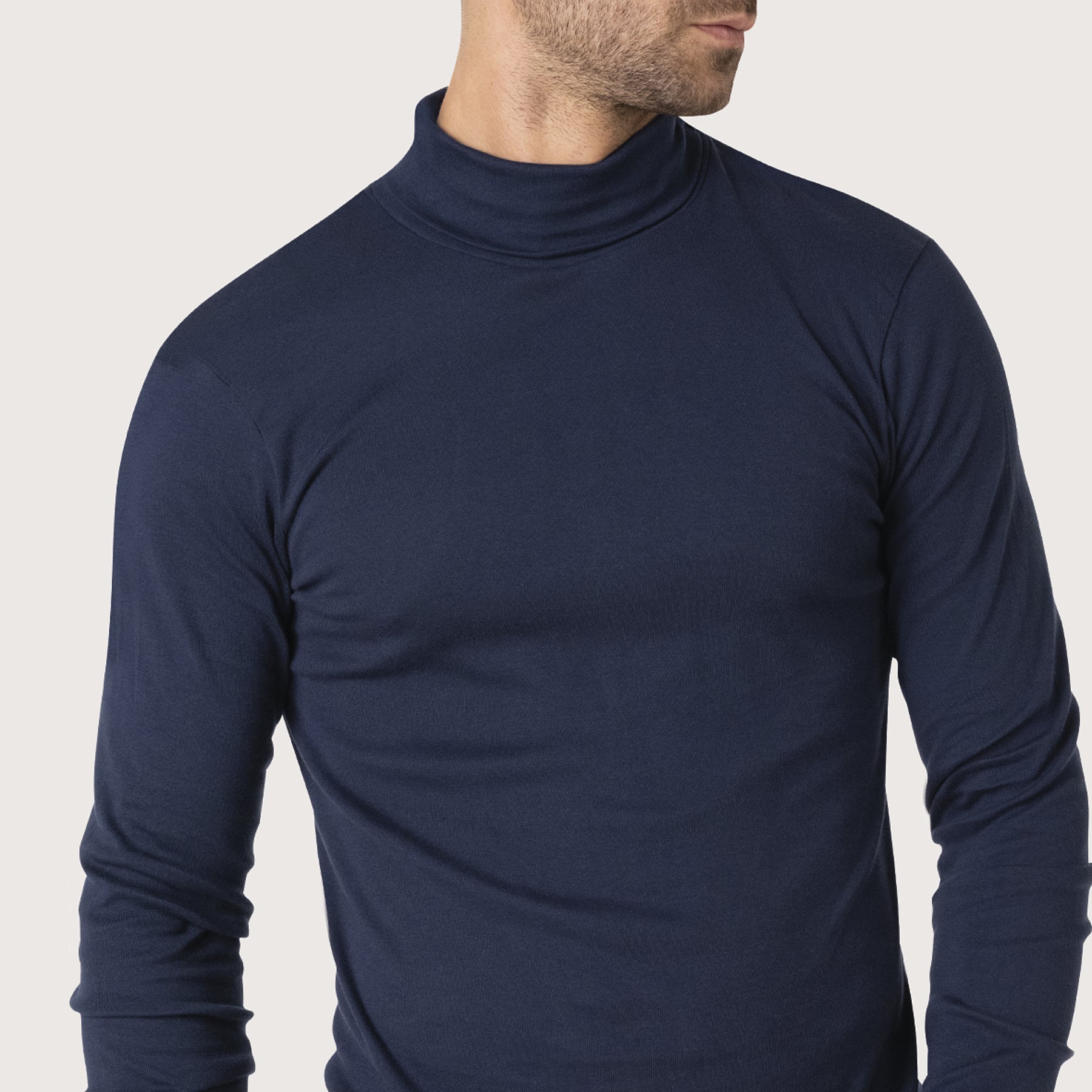eminence-tee-shirt-col-roul-manches-longues-homme-pur-coton image 3