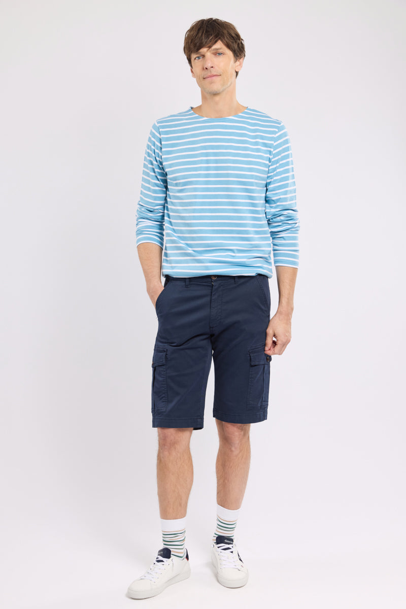 armor-lux-bermuda-cargo-homme-coton-stretch-multi-poches image 1
