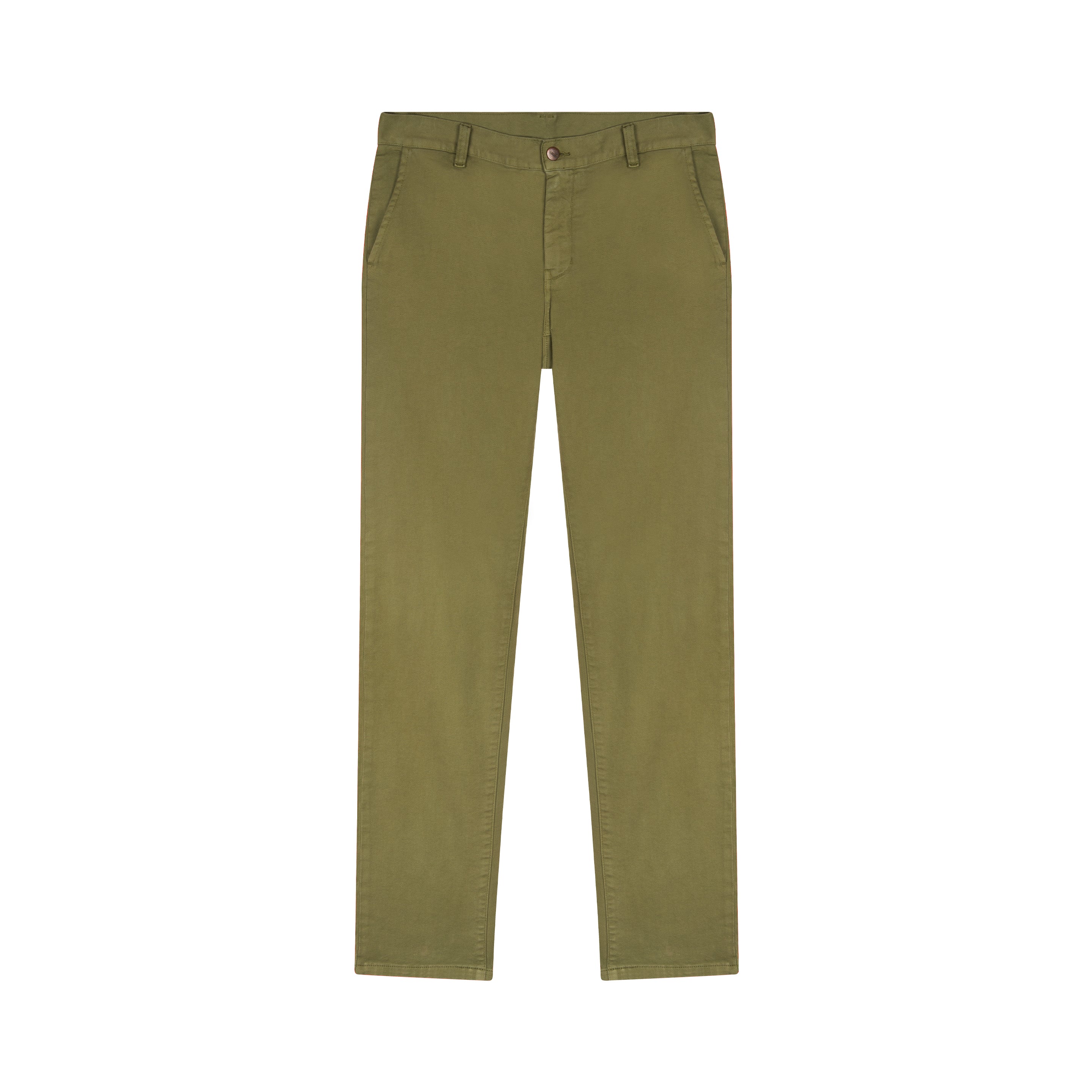atelier-tuffery-chino-ernest-droit-ajust-kaki-coton-homme image 1
