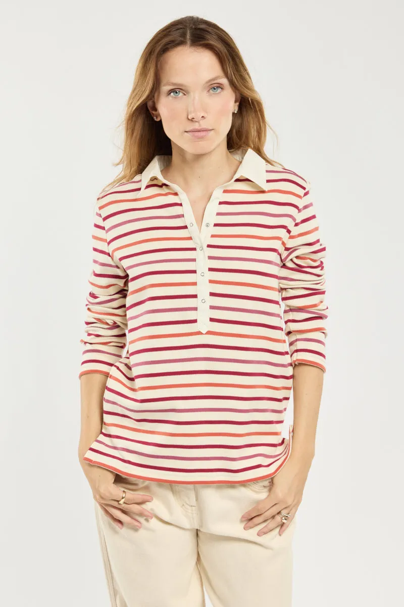 armor-lux-polo-ba-la-femme-coton-pais-manches-longues image 1