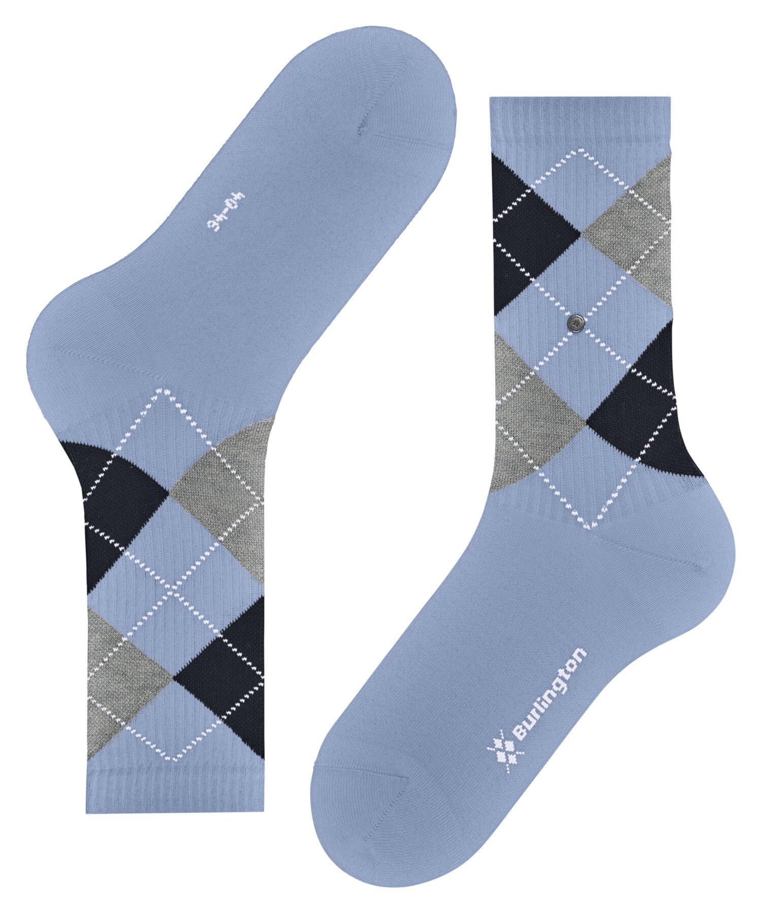 burlington-rib-court-chaussettes-homme-coton-unies-bleu-crystal-bl-6290-40-46 image 7