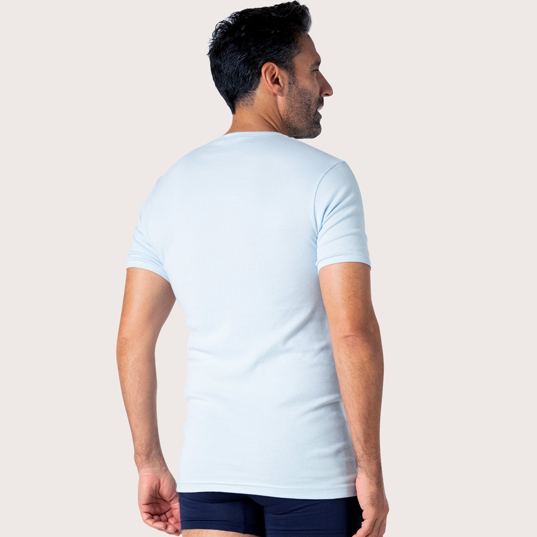 eminence-tee-shirt-col-v-318-pur-coton-premium-homme-ciel image 3