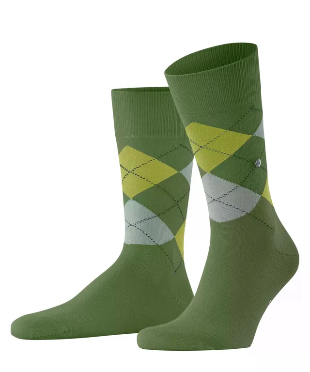 burlington-king-chaussettes-homme-coton-argyle-vert-bamboo-7654-40-46 image 1