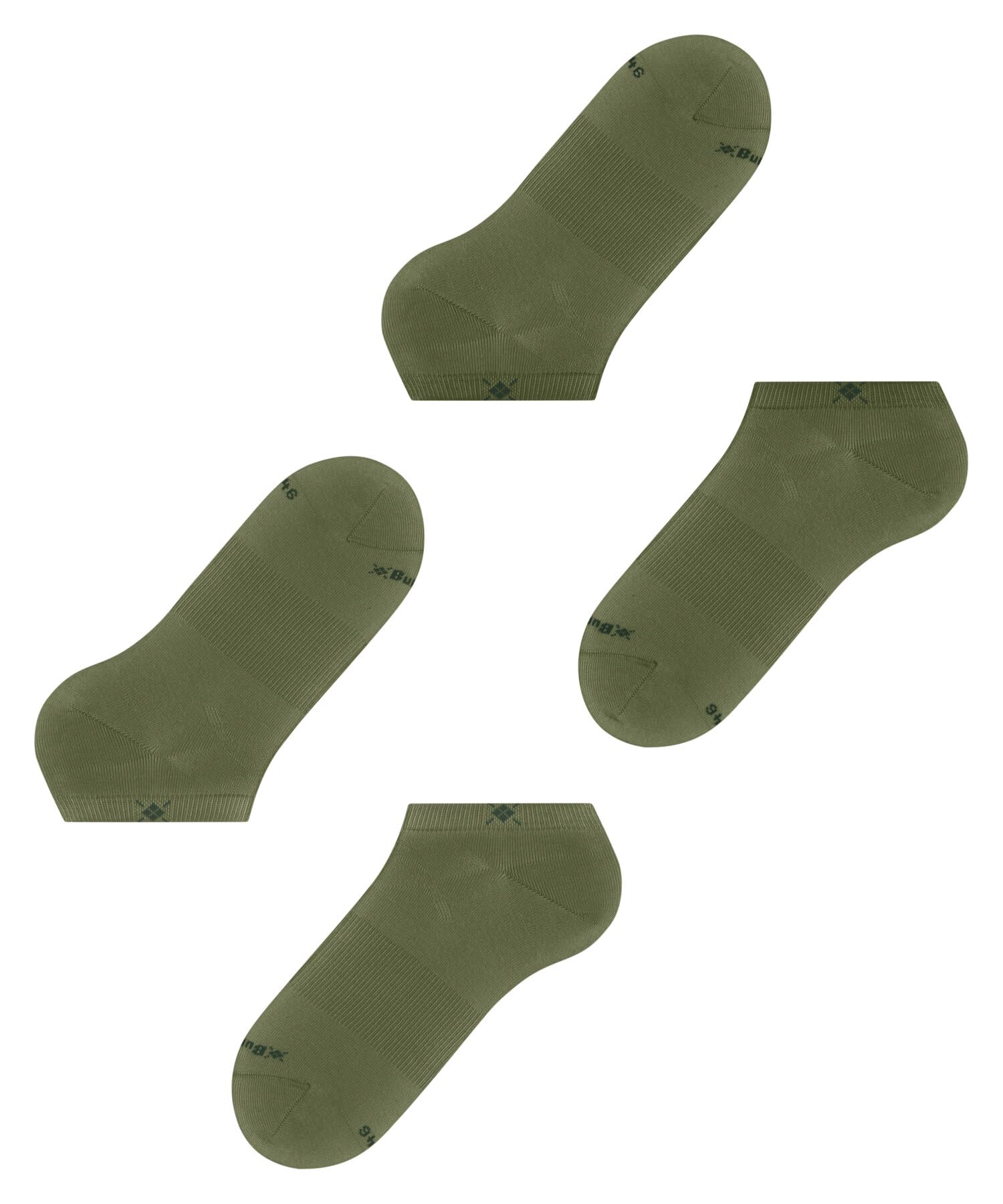 burlington-everyday-sneaker-chaussettes-basses-homme-x2-vert-salvia-40-46 image 5