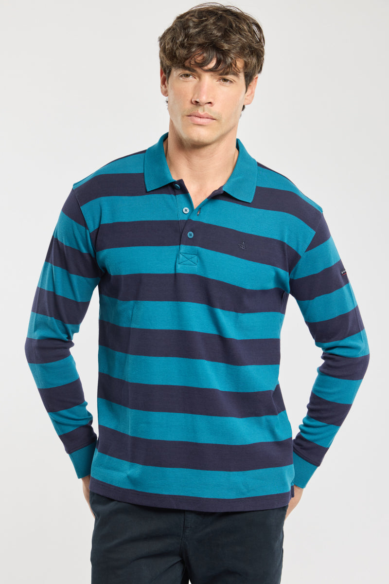 armor-lux-polo-ray-homme-manches-longues-coton-2 image 4