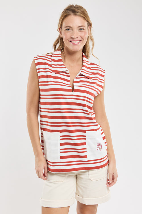 armor-lux-x-nolwenn-faligot-veste-sans-manches-marini-re-femme image 2