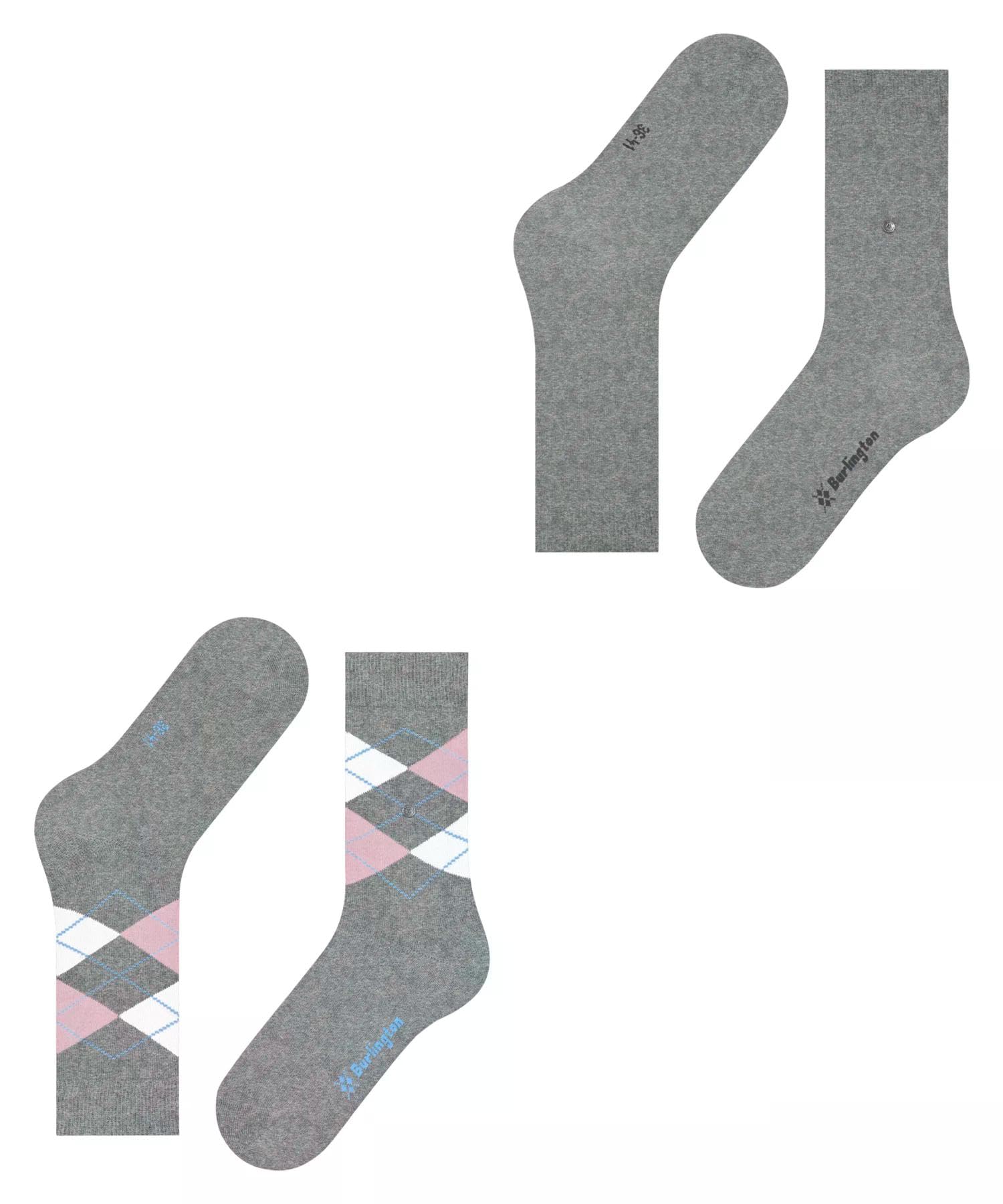 burlington-everyday-mix-multipack-femme-2-paires-coton-gris-clair-36-41 image 5