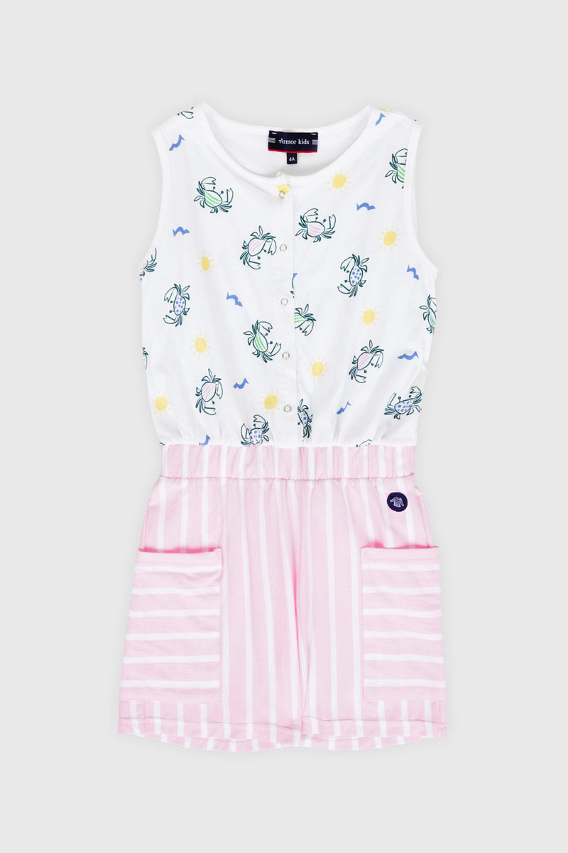 armor-lux-combi-short-kids-coton-crabes-ray image 1