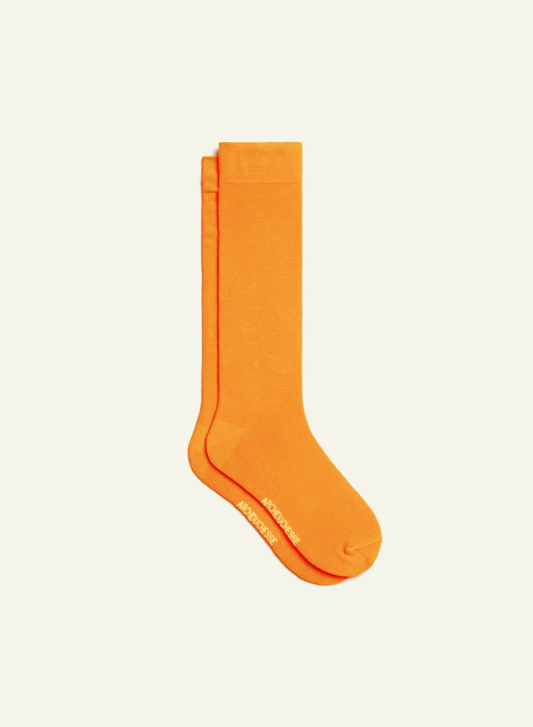 archiduchesse-de-ville-orange-mandarine-chaussettes-mi-mollet image 2