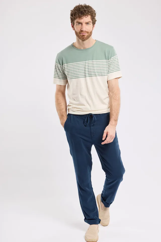 armor-lux-collection-deauville-pantalon-homme-taille-lastique-coton-et-lin image 1